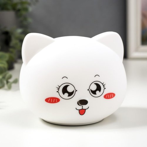 Настольный светильник "Котенок" 3хAАА Белый фото Настольный светильник "Котенок" 3хAАА Белый картинка